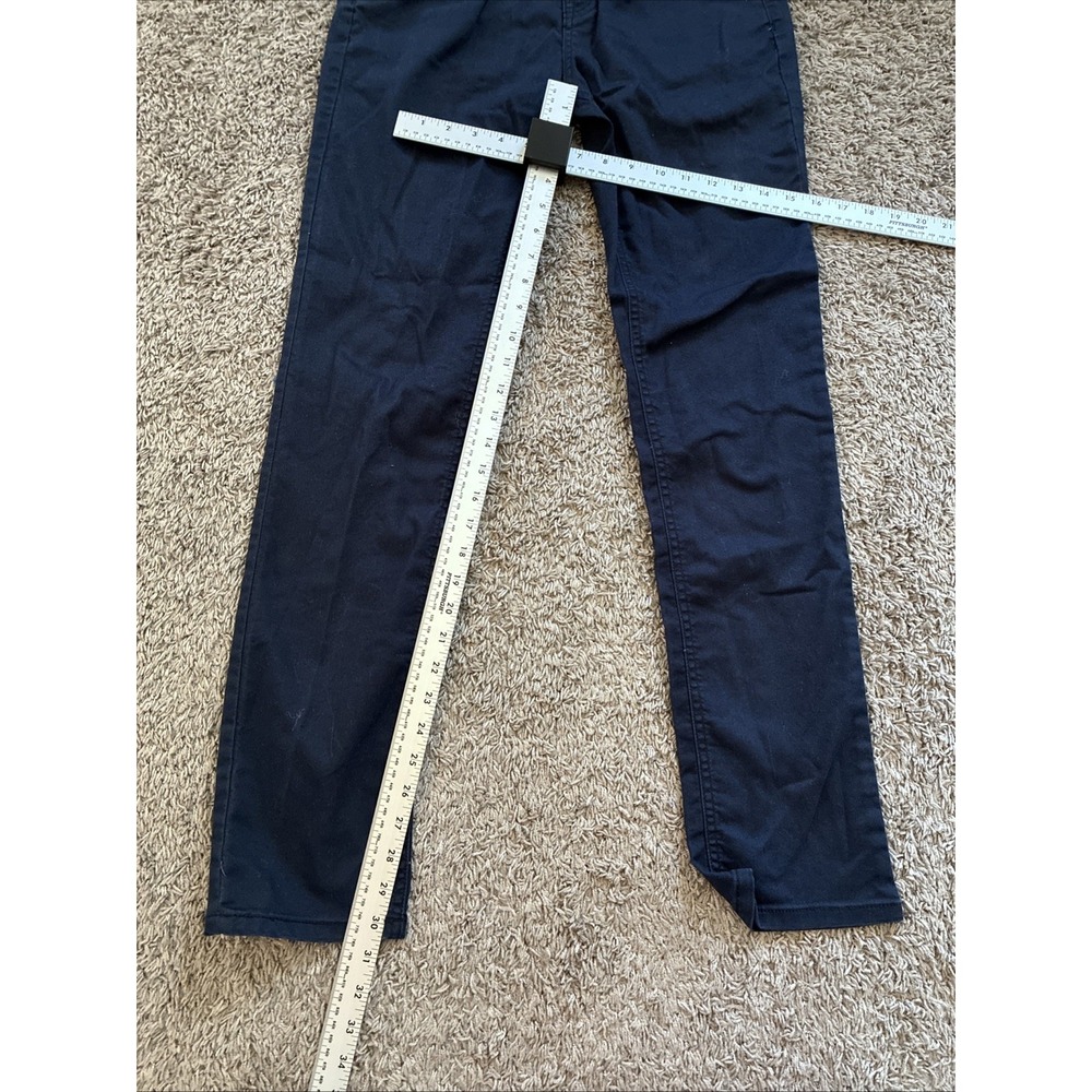 PRANA Men's Casual Pants Slim Fit Leg Flat Front Solid Navy Blue 28x32 - Picture 7 of 9